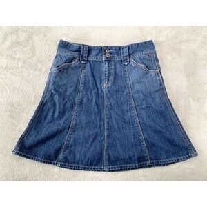 GAP Denim Skirt Women’s Size 4 Blue Flared 90s Retro Coquette Indie Sleaze